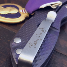 Load image into Gallery viewer, RYP Design/ Bill Harsey Billy Waugh #008 Purple Heart Edition Knife